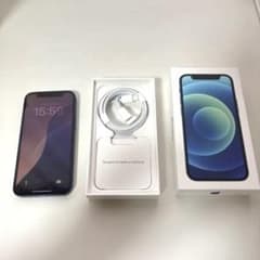 Apple iPhone 12 本体 青色 箱充電ケーブル付きFace ID故障 - メルカリ
