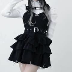 LAZYSLAY デニムチャームワンピ BLACK - メルカリ