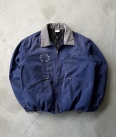 ドローコードビンテージライクショートダックジャケット紺wishforever