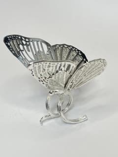 美品】クリストフル ナプキンリング バタフライ 蝶 フィギュリン