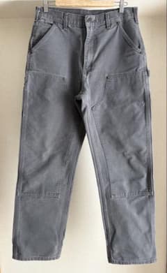 CarharttダブルニーグレーB136GVL W33L34（実寸W32L32) - メルカリ