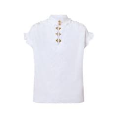 美品 Louis Vuitton フリルブラウス ホワイト 40 - メルカリ