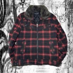 ゴシックパンク Y2Kファーコート ボアジャケット ギミック00s