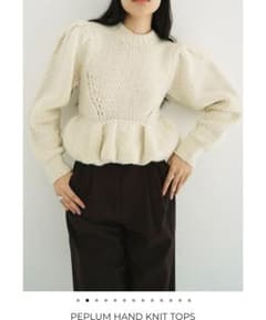 CLANE PEPLUM HAND KNIT TOPS - メルカリ