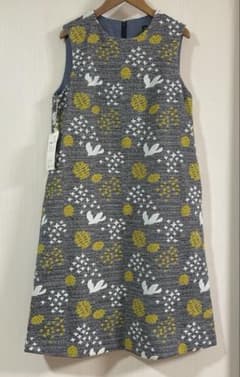 新品♪haupia 北欧カモメとまつぼっくり ジャガード ワンピース