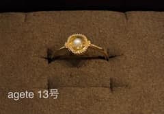 完売品】agete アガット K10 ゴールドリング13号タイガーアイ 金運