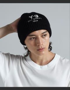 Y-3 ブラック ビーニー ニット帽 2025 - メルカリ