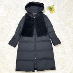 ヒロココシノ 2wayエコファーダウンコート ブラック Mサイズ 希少