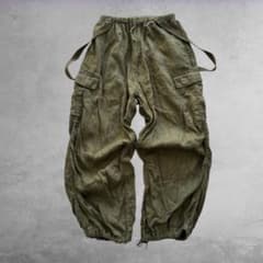 00's archive リネンワイドカーゴパンツ ギミック グランジ y2k - メルカリ