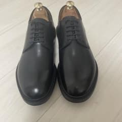 未使用】リーガル プレーントゥ 24.5 ブラック J291 ハーフラバー付き