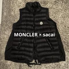 MONCLER ダウンベスト モンクレール sacai コラボ ブラック ジレ