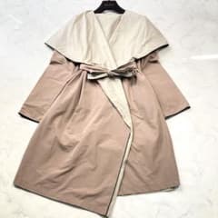 マックスマーラ CITY リバーシブル ベルテッドコート 女優襟 ロゴ