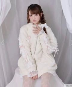 honey Cinnamon コットンレースフェイクボアアウター ホワイト - メルカリ