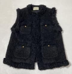 美品 UNITED ARROWS シャギー ツイード ベスト 金ボタン - メルカリ