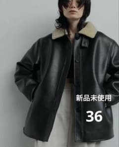 anuke アンヌーク ボアフライトジャケット ブラック 36 - メルカリ