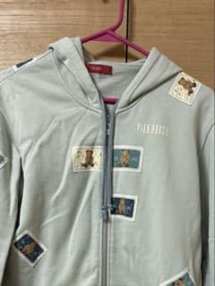 希少品】ピンクハウス パッチワークデザイン フード付きパーカー L