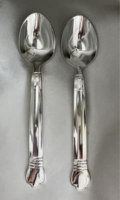 未使用】純銀☆稀少品ロイヤルコペンハーゲン ストロイエ ディナー