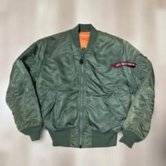 ALPHA MA-1 カーキ セージグリーン 中綿 - メルカリ