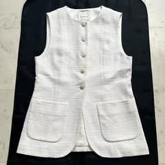 定価6万 ANAYI 2023 コットンオックスパッチポケットジレ 白 38 - メルカリ