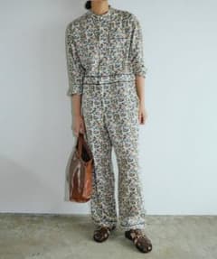 新品 FRAMeWORK 80サテンブロックプリントオールインワン /サイズ38