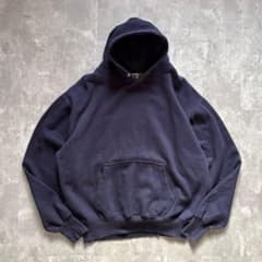 90s ヴィンテージ古着 肉厚コットンスウェットパーカー 無地フェード