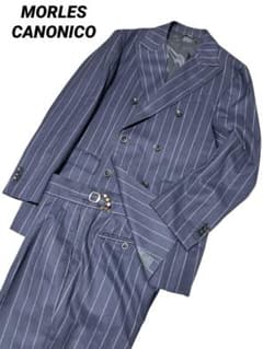 MORLES モアレス ダブルブレスト スーツ カノニコ チョークストライプ
