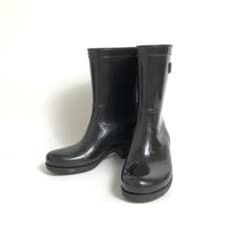 1E511/プラダ/レインブーツ/三角ロゴ/長靴/レディース/ブラック/黒/37