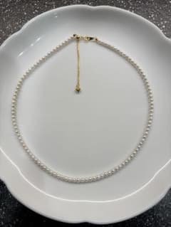 照り艶最強 ホワイト あこやベビーパール 3mm 希少サイズ K18GP - メルカリ