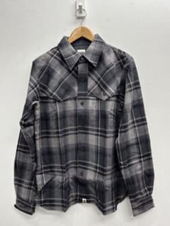 A BATHING APE NFS限定ラブジェネチェックネルシャツLエイプ - メルカリ