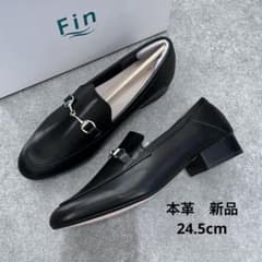 新品半額】フィン 本革ビットローファー黒24.5cm - メルカリ