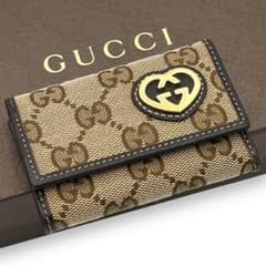 かおりん様 グッチGUCCI GGキャンバス 6連キーケース ラブリーハート
