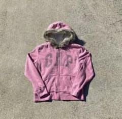 00s archive GAP fur zip hoodie Y2K - メルカリ