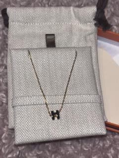 けい様 HERMES ミニポップH ネックレス ヴェール・シプレス ゴールド