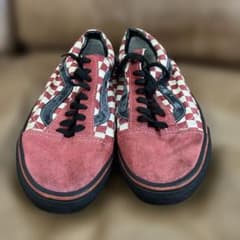 レア 中国製バンズカスタム 赤チェッカーオールドスクール27.5 - メルカリ