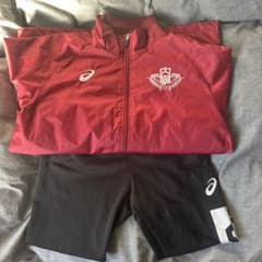 早稲田大学 ア式蹴球部 アシックス ウィンドブレーカー ジャージ上下
