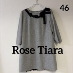 Rose Tiara ローズティアラ 異素材シフォンプリーツチュニック46