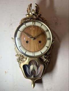 ミニミニ 柱時計 古時計 振り子 アンティーク時計 レトロ ユンハンス