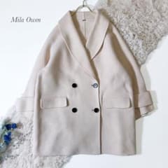 美品ꕥミラオーウェン 接結ハーフ丈Aラインコート ゆったり 川口春奈