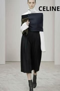 希少❣️フィービー期 CELINE セリーヌ プリーツワイドパンツ 38