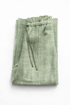 ebure グリーン カラーツイードパンツ 36 - メルカリ