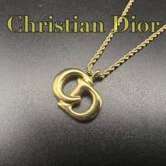 極美品✨ Dior ネックレス CD ロゴ ラインストーン 希少 刻印 1747