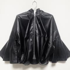 ジュンヤワタナベ コムデギャルソン フェイクレザー フーディショート