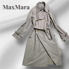 MaxMara ダブルブレスト トレンチレインロングコート ネックガード付