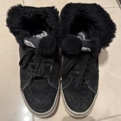 sacai×Vans ファー付き ブラックスニーカー - メルカリ