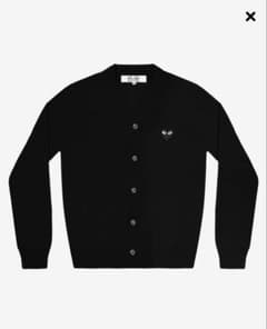 希少XL】プレイコムデギャルソン☆カーディガン 刺繍ロゴ 完売品