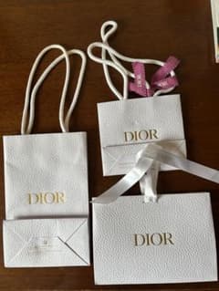 Dior ホワイトショップ袋3袋セット - メルカリ