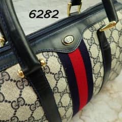 芽衣子 様RU-6282 オールドグッチ シェリーライン ミニボストン - メルカリ