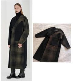 HYKE Check Wrap Coat - メルカリ