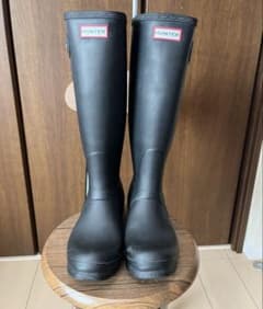 HUNTER ブラック 長靴 バックル付き 24.5cm 良品 - メルカリ