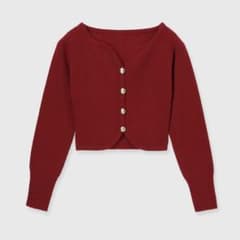 エイミーイストワールHeartneckウールカシミヤカーディガンRED赤 完売